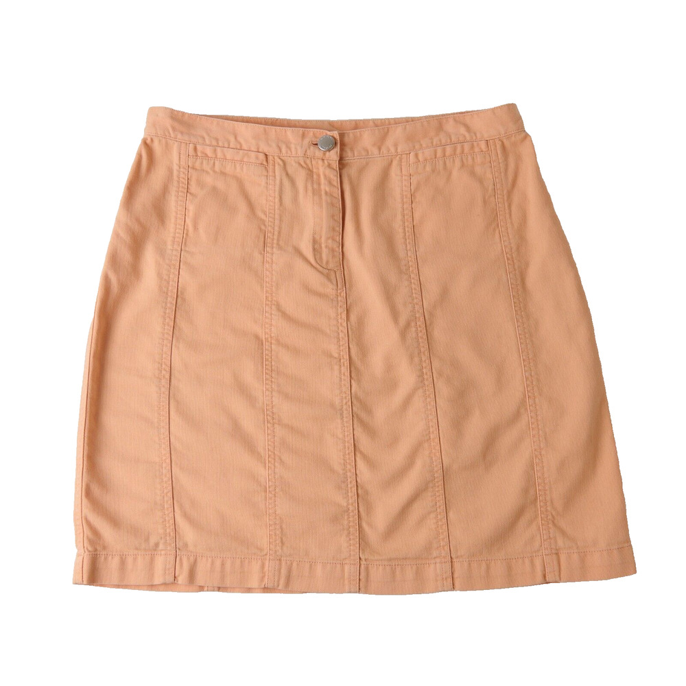 Jones New York Signature A-Line Mini Skirt Sz 8P Coral Denim Y2K Preppy Coastal
